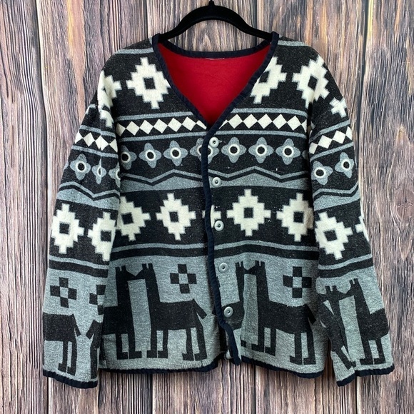 Esprit Sweaters - Esprit 90’s Era - Inca Inspired Cardigan- L